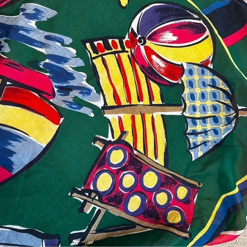 Vintage Talbots beach umbrella scarf